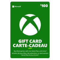 Xbox Live – Carte cadeau de 100 $ CAN [Téléchargement]-Fonctionne avec les ordinateurs et tablettes sous Windows 10 ou Windows 8.1, Windows Phone 8, Xbox One et Xbox 360 (nécessite Xbox Live), ne peut être réclamé sous des versions antérieures