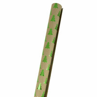 JAM Paper -  Emballage cadeau – Papier d'emballage kraft de Noël – 50 m² au total – Arbres verts sur papier kraft marron – 2 rouleaux/paquet-Arbres verts Kraft, Entrez dans l'esprit de Noël avec cet élégant papier d'emballage pour ajouter la touche finale à n'importe quel cadeau