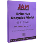JAM Paper Papier couverture cartonné recyclé Brite Hue lisse, 8 1/2 x 11 po, violet, 250 feuilles/rame-Violet