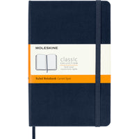 Moleskine - Carnet Classic Format Moyen - Ligné - Couverture Rigide - 4,5 po x 7 po - Bleu Saphir-Moyen