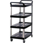 Rubbermaid – Chariot utilitaire, 4 tablettes, 20 x 51 po (FG409600BLA)-Non. de tablettes : 4