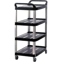 Rubbermaid – Chariot utilitaire, 4 tablettes, 20 x 51 po (FG409600BLA)-Non. de tablettes : 4