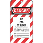 Honeywell - Étiquettes De Verrouillage, Plastique, 3po La X 5-3/4po H, Français, paquet de 50-Hauteur 5-3/4po