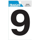 HeadLine - Numéro 9 autoadhésif, 3 po-À reflet