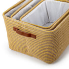 Panier de rangement Boho, jaune/neutre, 3/paquet-6