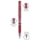 uni-ball − Stylos à impact gel Signo − 1,0 mm − rouge métallique-Les stylos Signo Gel Impact ajoutent une touche d’élégance aux carnets de notes, aux agendas personnels et à la fabrication de cartes