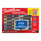 Marqueurs créatifs Sharpie - acryliques à base d’eau - pointe ronde - couleurs assorties - paquet de 5-Marqueurs créatifs avec une encre semblable à la peinture qui ne passe pas à travers le papier