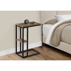 Monarch Specialties - 3673 Table D'Appoint - 25 po H/Faux Bois Brun/Metal Noir-Assemblage requis: des instructions illustrees et tout le materiel sont fournis pour plus de commodite (des outils supplementaires peuvent être necessaires)