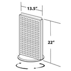 Azar Displays – Présentoir de comptoir à panneaux perforés sur 2 côtés, 22 x 13,5 po, transparent et translucide (700513-CLR)-Transparent et translucide