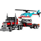 LEGO - Creator Le camion à plateau avec hélicoptère - 270 Pièces-Les enfants peuvent construire et reconstruire des histoires de jeu de rôle avec 3 modèles différents
