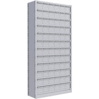 Metalware – Étagère enclenchable RK877, 13 tablettes, 36 x 12 x 76 po, gris pâle-Système de tablettes ajustables offrant un espace de rangement solide, mais économique qui convient à vos besoins
