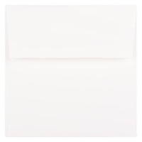 JAM Paper Enveloppes de 5,5 x 5,5 po, blanc semi-glacée, 50/paquet-Enveloppe carrée en papier blanc semi-glacé