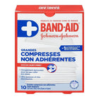 BAND-AID® – Produits de premiers soins, Compresses non adhérentes, paq./10-Très épais et absorbants