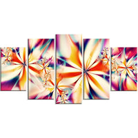 Designart – Ensemble d’art floral sur toile, rose cristallisé (PT3013-373)-Impression
