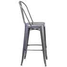 Flash Furniture - Tabouret de bar à enduit lustré de 30 pouces de hauteur pour l'intérieur avec dossier-Dos courbé avec latte verticale