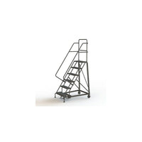 Tri-Arc Manufacturing – Escabeau roulant très robuste, hauteur : 60 po, marche perforée, profondeur : 50 po (KDHD106246)-Nombre de marches : 6