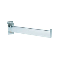 Eddie's - Bras droit Slatwall 12 po - Rectangulaire - Chrome - 10/paquet-Bras droit