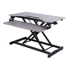 Rocelco - S'asseoir pour se tenir debout surélevé de bureau à hauteur réglable avec plateau à clavier à dégagement rapide - gris-Réhausseur de bureau réglable à haute levée
