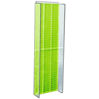 Azar Displays – Panneau d’accrochage à ailettes latérales, 44 x 14 po, vert (700350-GRE)-Pour une utilisation sur panneaux perforés ou panneaux muraux à lattes
