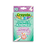 Crayola - Marqueurs à trait fin colors of Kindness - Paquet de 10-Les enfants peuvent colorier les petits détails avec ce jeu de 10 marqueurs à trait fin Crayola.