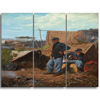 Designart – Toile imprimée, De retour à la maison, Winslow Homer, 3 panneaux (PT5022-3P)-Impression