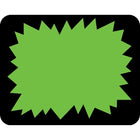 Autocollants vierges, milieu éclaté vert fluorescent, 1 3/6 x 1,5 po, 1000/rouleau-Papier adhésif