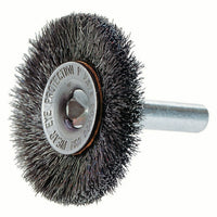Osborn - Brosses Rotatives À Fils Crêpés A/Arbre 1/4po, 2po Dia., Fils 0,014po, Arbre 1/4po, paquet de 3-Type d'utilisation Acier inoxydable