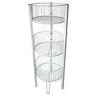 Eddie’s Hang-Up Display Ltd. - Support à paniers de 3 étages, 46 haut. x 18 larg. (po), blanc (214125)-Support à panier de marchandise à 3 étages