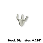 Azar Displays – Crochets de plastiques d’un diamètre de 1 x 0,225 po, blanc, 50/paquet (800071-WHT)-Convient aux panneaux perforés standards