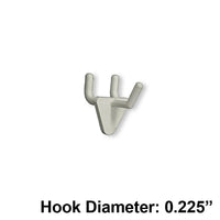 Azar Displays – Crochets de plastiques d’un diamètre de 1 x 0,225 po, blanc, 50/paquet (800071-WHT)-Convient aux panneaux perforés standards