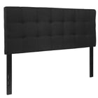 Flash Furniture - Tête de lit Bedford double touffetée et rembourrée en tissu noir-Tête de lit à panneau