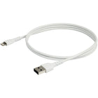 StarTech - Câble USB vers Lightning, certifié MFi, 1m, blanc-Protégez-vous contre les tirages et les torsions fréquentes grâce à ce câble foudre durable renforcé par la fibre aramide DuPont Kevlar qui protège le câble contre le stress des torsions et des flexions fréquentes