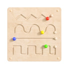 Flash Furniture - Tableau d'activites mural STEAM,Bright Beginnings de qualite commerciale avec finition naturelle et accents-Tableau d'accessoires contemporain pour apprendre lignes et modeles, systeme mural STEAM de qualite commerciale