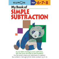 Éditions Kumon - Cahiers d'exercices pédagogiques pour enfants, My Book Of Simple Substraction, 1re à 6e année-L'éducation des enfants