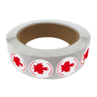SPC - Étiquette 'Made in Canada' - 1po Cercle - Rouge/Blanc - 1000/rouleau-1000/rouleau