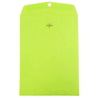 JAM Paper - Enveloppes colourées 9 x 12 avec fermeture à fermoir - Vert lime ultra - Paquet de 50-Couleur : vert citron.