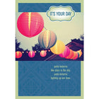 Millbrook Studios – Cartes de souhaits et enveloppes, It’s Your Day, 5 3/8 x 7 3/4 po, 18/paquet (06184)-Imprimé sur papier cartonné non couché