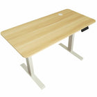 Uncaged Ergonomics - Bureau assis/debout électrique à hauteur réglable de 48" H Rise Up Essential - Naturel/Blanc-Fait d'un bureau en érable lisse et d'un cadre en acier