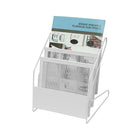FuTech Countertop White Brochure Holder - BRHC-003W-3 poches