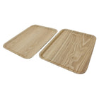Cathay Importers Bentwood plateau rectangulaire, 15.75 ” L x 12” P x 0,6” H, ensemble de 2-Style contemporain de milieu du siècle