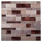 CTG Brands – Carreaux muraux « pelez et collez », multi carrés de 10 po x 10 po, brun/beige, paq./6-Ensemble : livré dans une boîte de 6 feuillets de carreaux muraux de qualité supérieure, adaptés aux surfaces lisses et propres