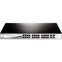 D-Link Commutateur intelligent Gigabit PoE DGS-1210-28P à 24 ports et 4 ports SFP-24 ports Gigabit avec 4 ports SFP