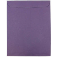 JAM Paper Enveloppes ouvertes au bout avec fermeture gommée, 10 x 13 po, violet foncé, 1000/paquet-Violet foncé