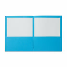 Staples - Portfolio à deux pochettes - bleu clair - paquet de 10-Porte-cartes professionnelles dans la pochette avant
