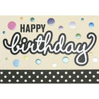 Rosedale – Cartes de souhaits et enveloppes pointillées « Happy Birthday » doré, 5 1/2 x 8 po, 6/paquet (19694)-Imprimé sur du papier cartonné non couché de haute qualité