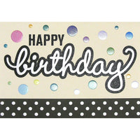 Rosedale – Cartes de souhaits et enveloppes pointillées « Happy Birthday » doré, 5 1/2 x 8 po, 6/paquet (19694)-Imprimé sur du papier cartonné non couché de haute qualité