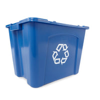 Corbeille de recyclage, 14 gallons, bleu-Conçu pour être empilé ou emboîté pour une productivité accrue