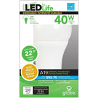 Globe – Ampoule DEL A19, 40 W, blanc doux-Éclairage réglable