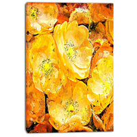 Designart – Imprimé sur toile, bouquet de fleurs orange et jaunes (PT3437-24-40)-Impression