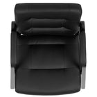 Flash Furniture Chaise De Réception Exécutive LeatherSoft-Noir (CH197221X000BK)-Cadre en métal noir avec patins en plastique